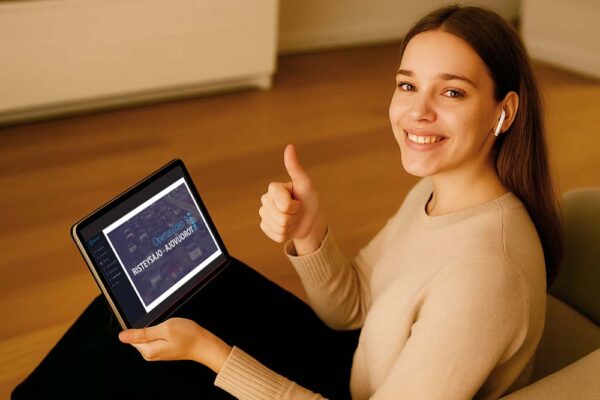 Opetuslupa oppilas käyttää opetuluspa oppimisympäristöä tablet tietokoneella
