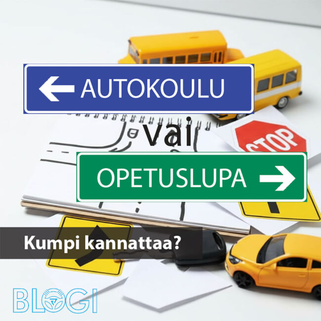 Opetuslupa vai autokoulu vertailu Opetuslupa vai autokoulu vertailu kansikuva